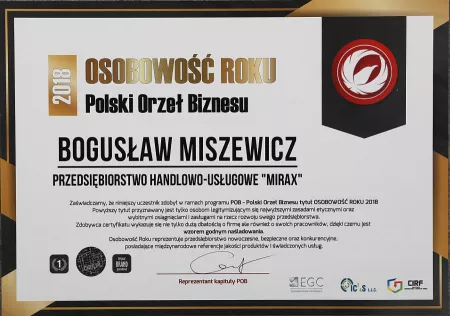 Osobowość Roku 2018 - Polski Orzeł Biznesu