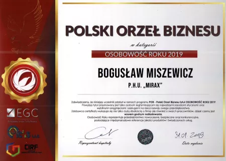 Osobowość Roku 2019 - Polski Orzeł Biznesu
