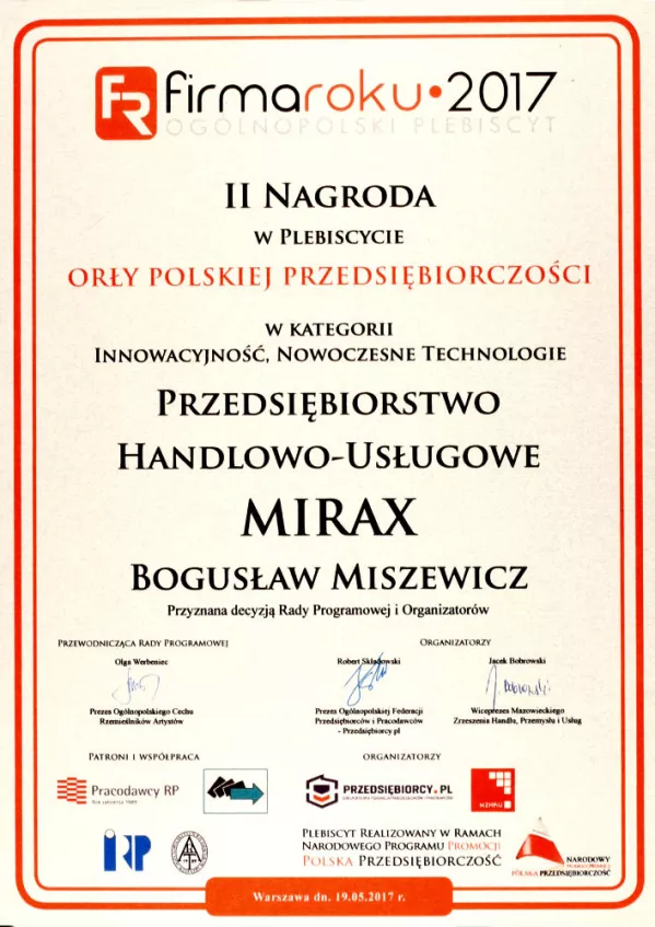 Firma Roku 2017 - Orły Polskiej Przedsiębiorczości